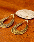 Vintage Laurel Burch Horseshoe Gold-Plate Earrings
