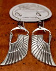 Vintage Laurel Burch Isis Wing Silver-Plate Earrings