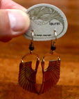 Vintage Laurel Burch Isis Wing Silver-Plate Earrings