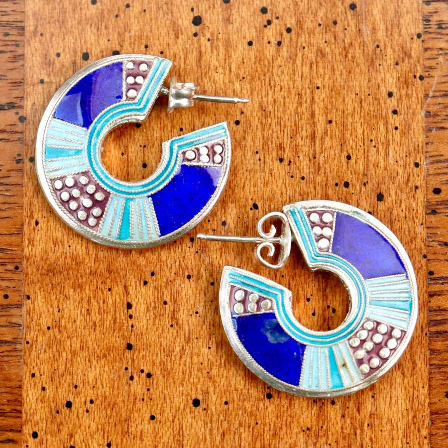 Vintage Laurel Burch May the Fourth Silver Earrings
