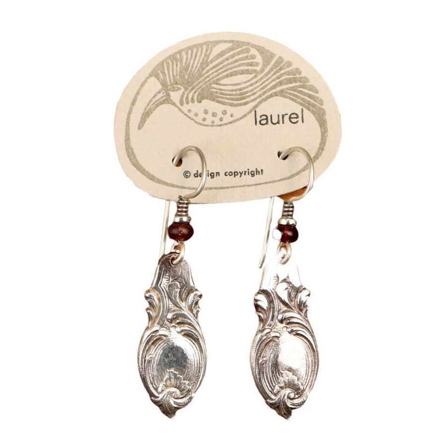 Vintage Laurel Burch Mirror Silver-Plate Earrings