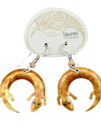 Vintage Laurel Burch Salamander Silver Earrings