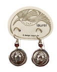 Vintage Laurel Burch Scarab Silver Plate Earrings