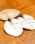 Vintage Laurel Burch Silver-Plate Lily Pad Earrings