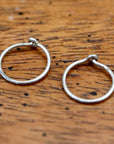 Vintage Laurel Burch Simple Hoop Silver Earrings