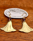 Vintage Laurel Burch Small Nefertiti's Lotus Gold-Plate Earrings