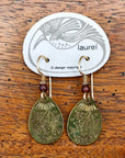 Vintage Laurel Burch Spring Flowers Gold-Plate Earrings