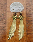 Vintage Laurel Burch Wishing Star Gold-Plate Earrings