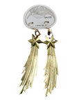 Vintage Laurel Burch Wishing Star Gold-Plate Earrings