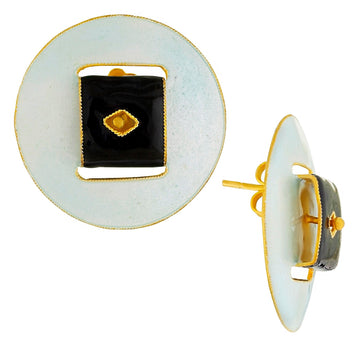 Vintage Laurel Inc Deco Sphere Gold-Vermeil Earrings
