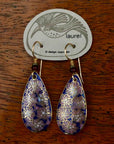 Vintage Laurel Inc Floral Dangle Gold-Vermeil Earrings