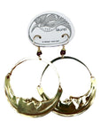 Vintage Laurel Large Articulating Moon Gold-Plate Earrings