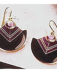 Vintage Shashi Amethyst Deco Gold-Vermeil Earrings