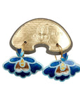 Vintage Shashi Blue Orchid Earrings