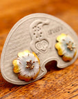Vintage Shashi Enamel Flower Earrings
