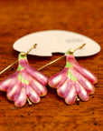 Vintage Shashi Frond Pink Earrings