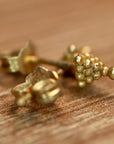 Vintage Shashi Greek Granulated Gold-Vermeil Earrings