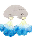 Vintage Shashi Ice Blue Iris Earrings