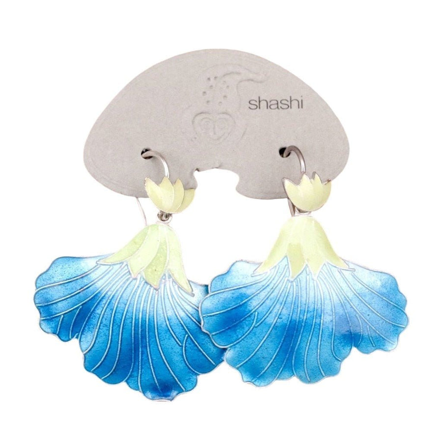 Vintage Shashi Iris Ice Blue and Lemon Gold-Vermeil Earrings