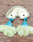 Vintage Shashi Iris Lemon and Ice Gold-Vermeil Earrings