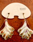 Vintage Shashi Mocha Frond Earrings