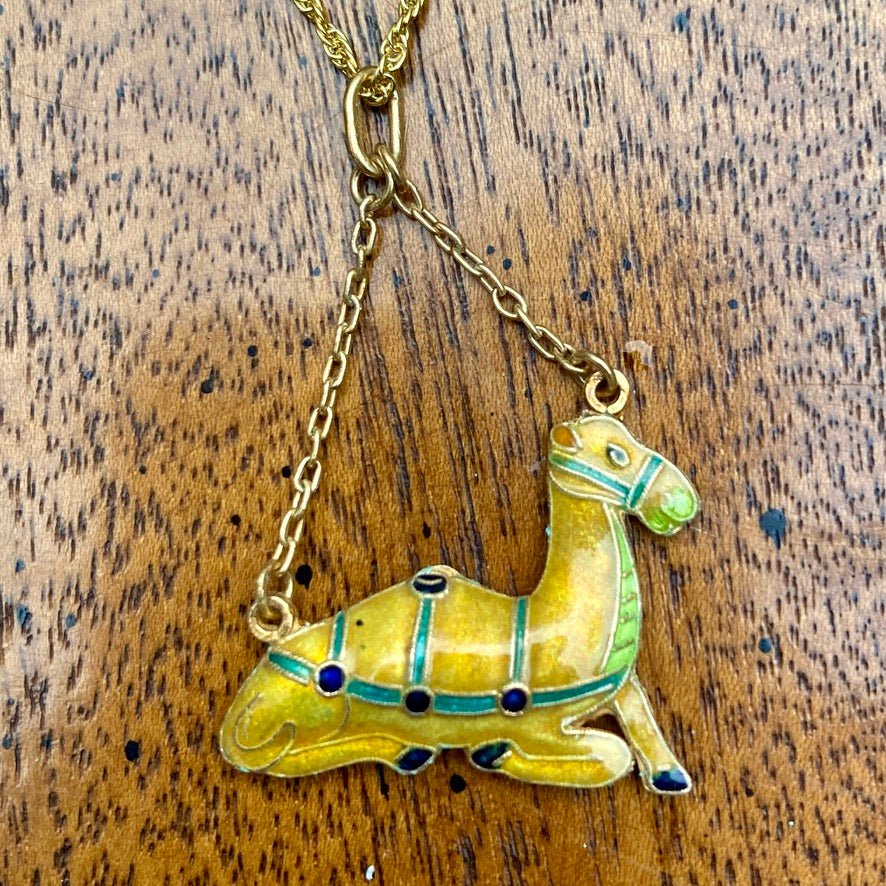 Vintage Shashi Mustard Camel Necklace