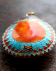 Vintage Shashi Orange Scarab Pendant