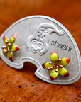 Vintage Shashi Plumeria Flower Studs