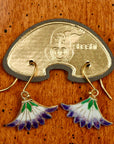 Vintage Shashi Purple Papyrus Flower Earrings