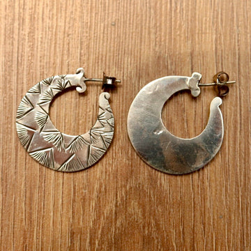 Vintage Shashi Slug Silver Earrings