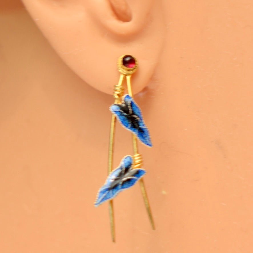 Vintage Shashi Spring Reeds Earrings
