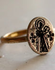 Virgin and Child Byzantine Ring - Brass