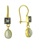 Vogue Iolite and Pearl Earrings