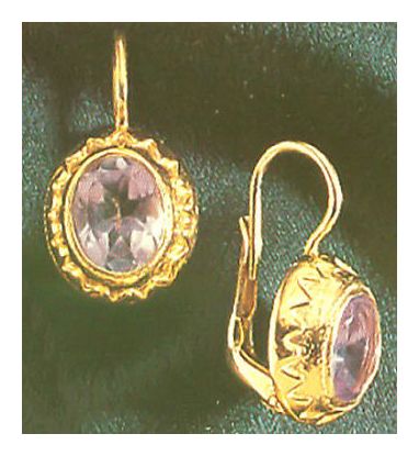 Yvette Guilbert Amethyst Earrings